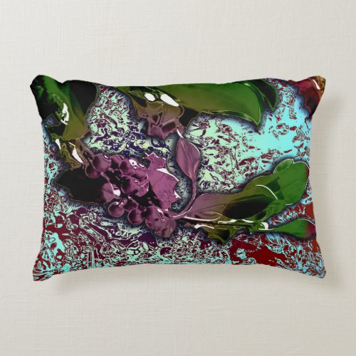 Abstract Background_Holly Branch Accent Pillow