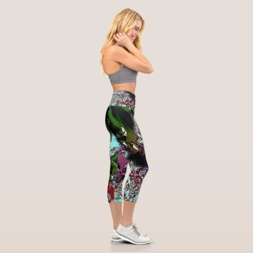 Abstract Background_Holly Branch Capri Leggings