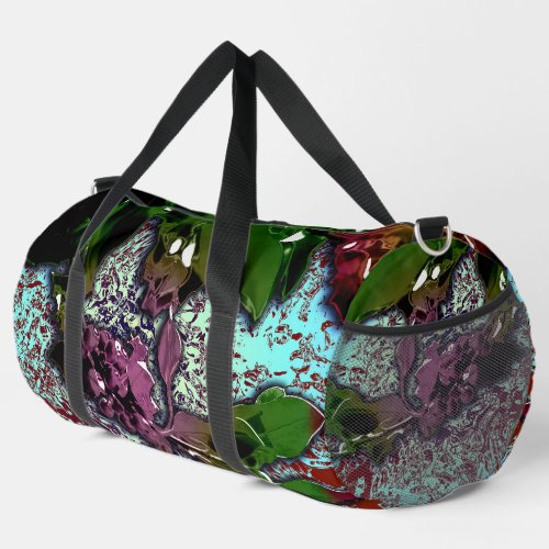 Abstract Background_Holly Branch Duffle Bag