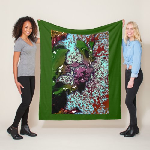 Abstract Background_Holly Branch Fleece Blanket