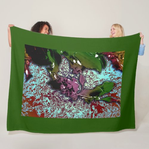 Abstract Background_Holly Branch Fleece Blanket