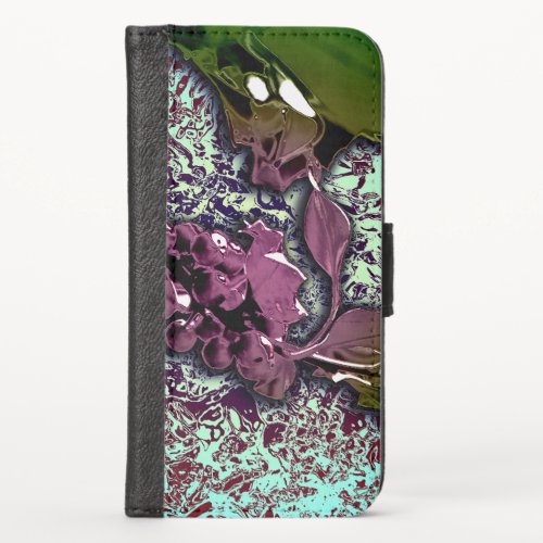 Abstract Background_Holly Branch iPhone XS Wallet Case