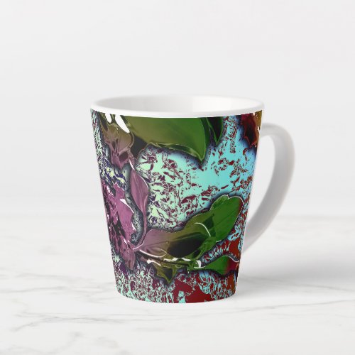 Abstract Background_Holly Branch Latte Mug