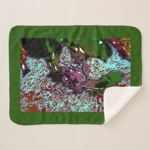 Abstract Background_Holly Branch Sherpa Blanket