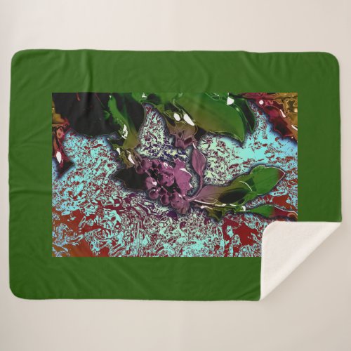 Abstract Background_Holly Branch Sherpa Blanket