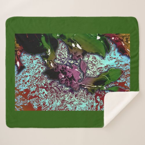 Abstract Background_Holly Branch Sherpa Blanket