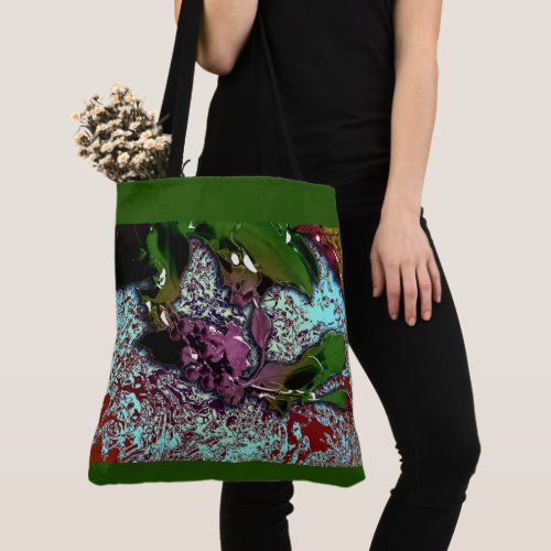 Abstract Background_Holly Branch Tote Bag
