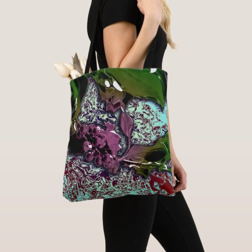 Abstract Background_Holly Branch Tote Bag