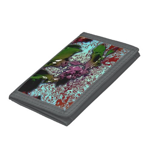 Abstract Background_Holly Branch Trifold Wallet