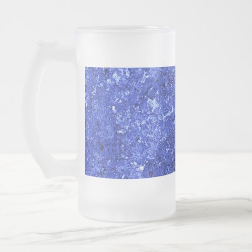 Abstract Background in Cobalt Blue Frosted Glass Beer Mug