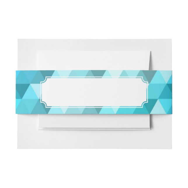 Abstract background made of mosaic pattern invitation belly band (Front Example)