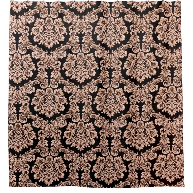 Abstract background of a heavy purple brocade fabr shower curtain (Front)