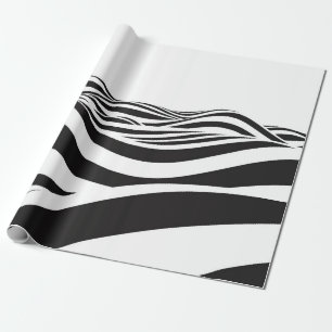 Abstract background of waves. 3D optical illusion- Wrapping Paper