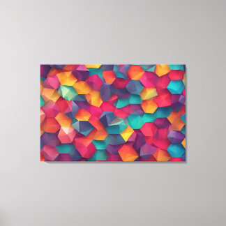 Abstract background polygon colorful  canvas print