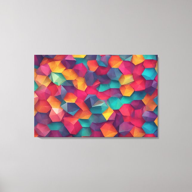 Abstract background polygon colorful  canvas print (Front)