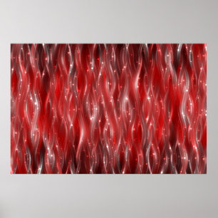 abstract background. red background with waves and poster