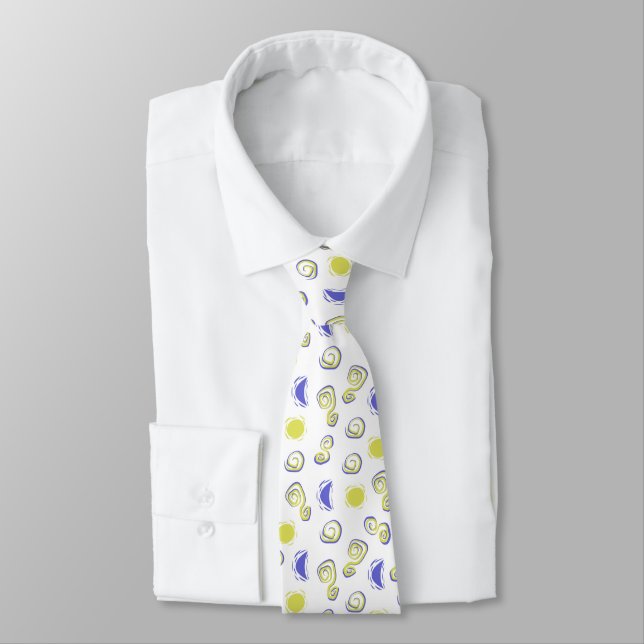 Abstract background, seamless pattern neck tie (Tied)