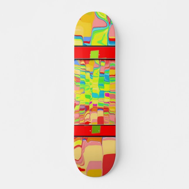 Abstract Background Skateboard Deck (Front)