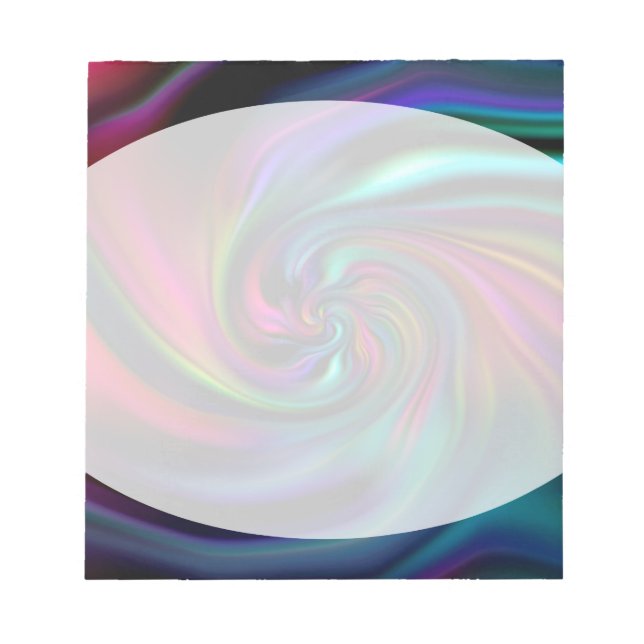 Abstract Background Spirals Soft I Notepad (Front)