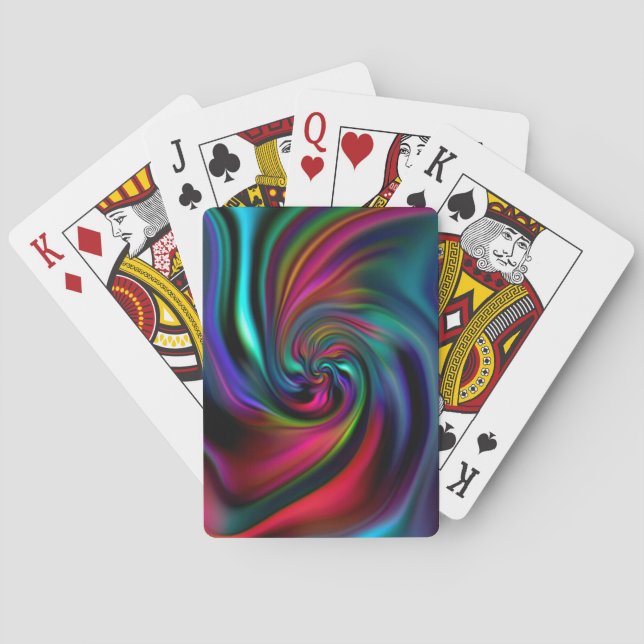 Abstract Background Spirals Soft I Poker Cards (Back)