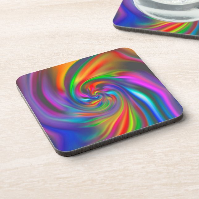 Abstract Background Spirals Soft II Coaster (Left Side)
