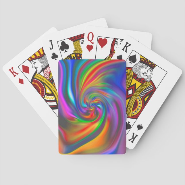 Abstract Background Spirals Soft II Poker Cards (Back)