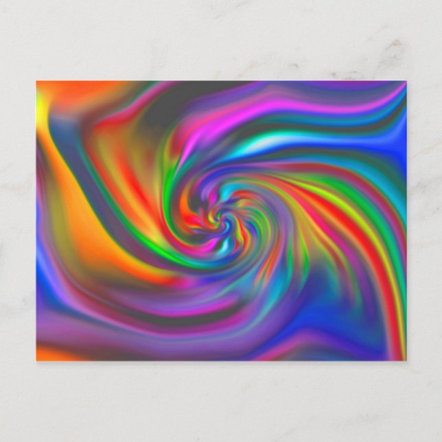 Abstract Background Spirals Soft II Postcard (Front)