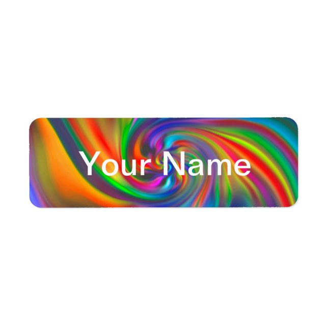 Abstract Background Spirals Soft II + your text Label (Front)