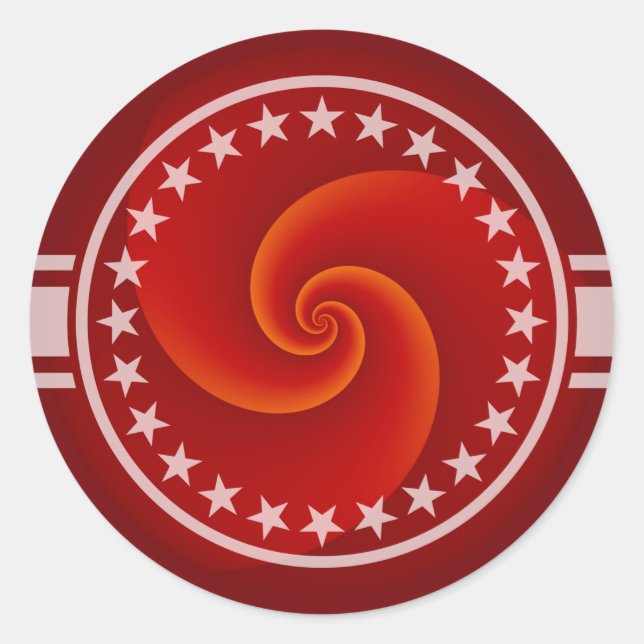 Abstract Background Spirals soft III + your text Classic Round Sticker (Front)