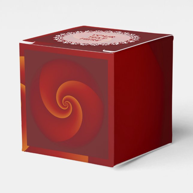Abstract Background Spirals soft III + your text Favor Boxes (Front Side)