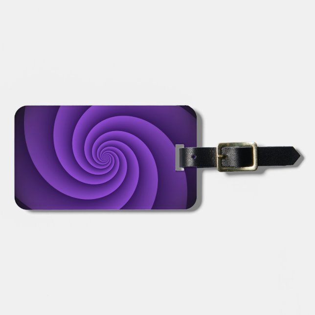 Abstract Background Spirals soft IV Luggage Tag (Front Horizontal)