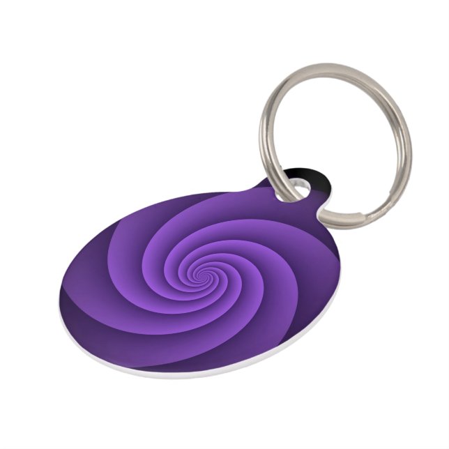 Abstract Background Spirals soft IV Pet ID Tag (Side)