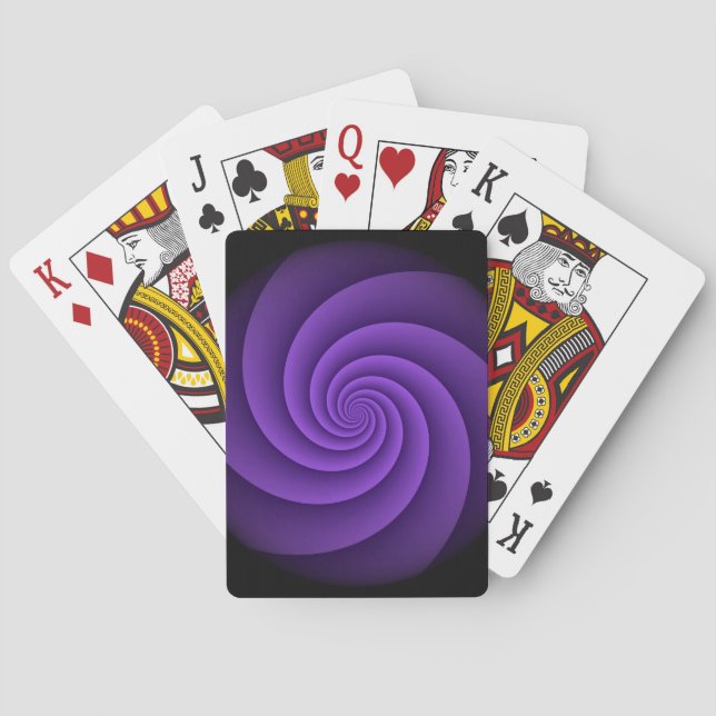 Abstract Background Spirals soft IV Poker Cards (Back)