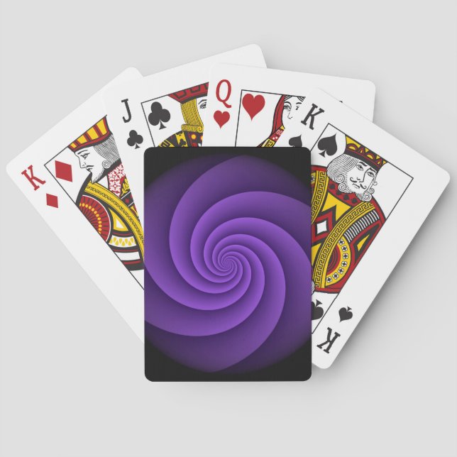 Abstract Background Spirals soft IV Poker Cards (Back)