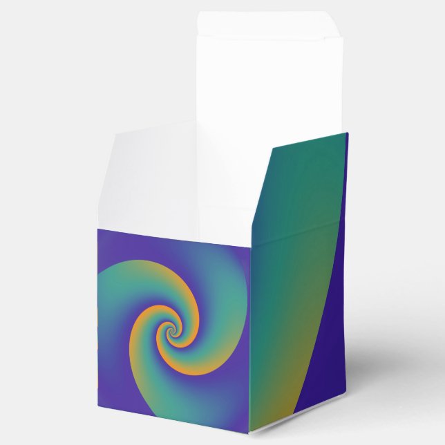 Abstract Background Spirals soft V Favor Boxes (Opened)