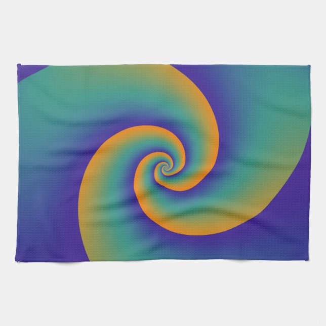 Abstract Background Spirals soft V Kitchen Towel (Horizontal)