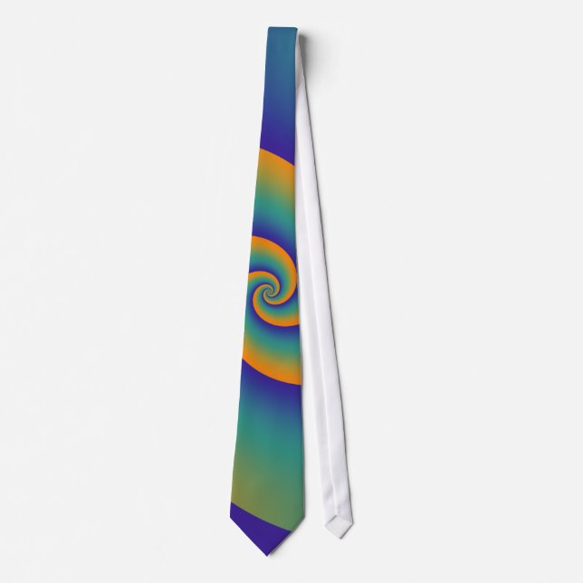 Abstract Background Spirals soft V Neck Tie (Front)