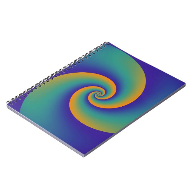 Abstract Background Spirals soft V Notebook (Left Side)