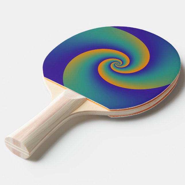 Abstract Background Spirals soft V Ping-Pong Paddle (Front Angle)