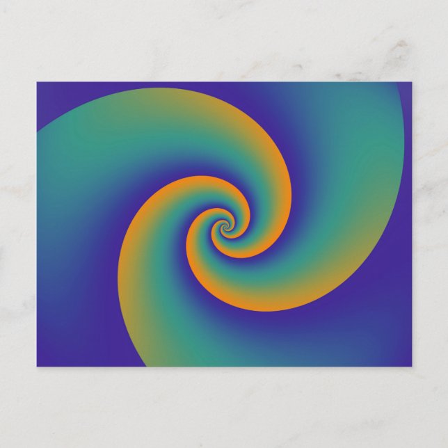 Abstract Background Spirals soft V Postcard (Front)