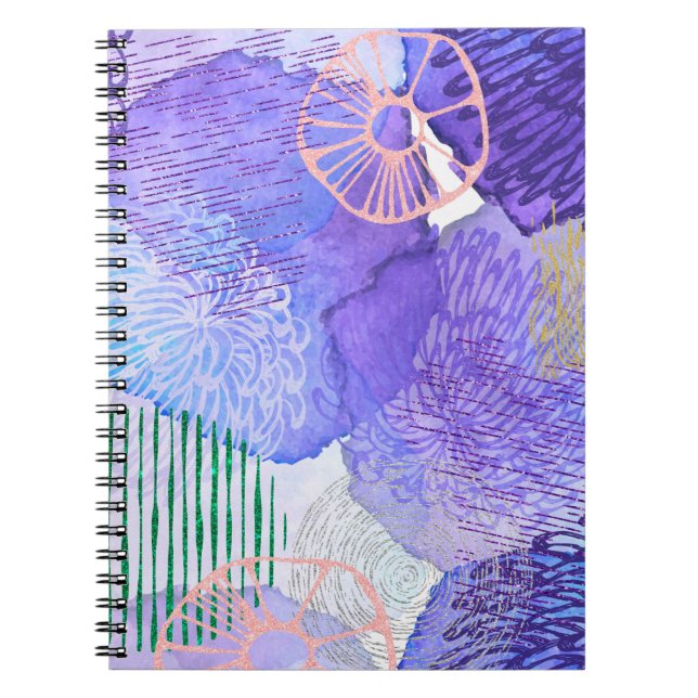 Abstract background watercolor notebook (Front)