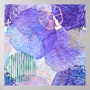 Abstract background watercolor poster