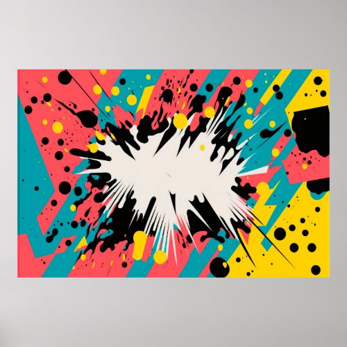 Abstract background with blots and splashes  poster