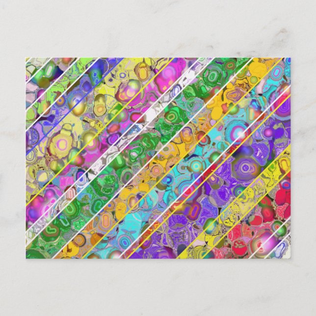 Abstract background with colored stripes. postcard (Front)