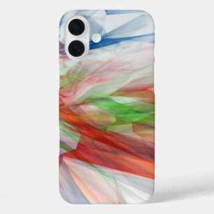 Abstract background with colorful crystals iPhone 16 plus case
