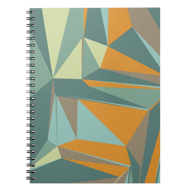 Abstract background with colorful trianglesabstrac notebook (Front)