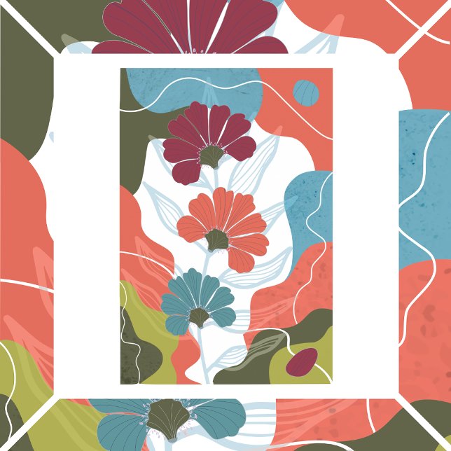 Abstract background with flowers poster (Creator Uploaded)