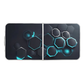 abstract background with hexagons beer pong table