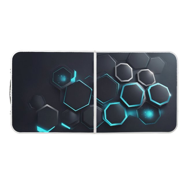 abstract background with hexagons beer pong table (Top)
