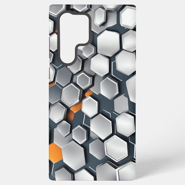 abstract background with hexagons samsung galaxy case (Back)